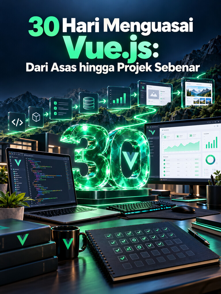 30 Hari Menguasai Vue.js: Dari Asas hingga Projek Sebenar
