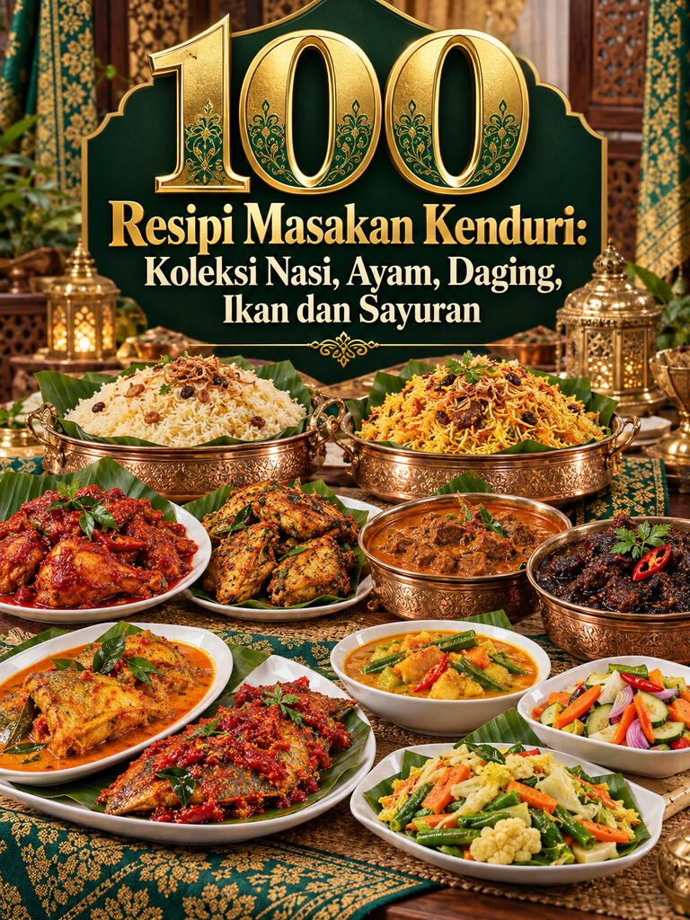 100 Resipi Masakan Kenduri: Koleksi Nasi, Ayam, Daging, Ikan dan Sayuran