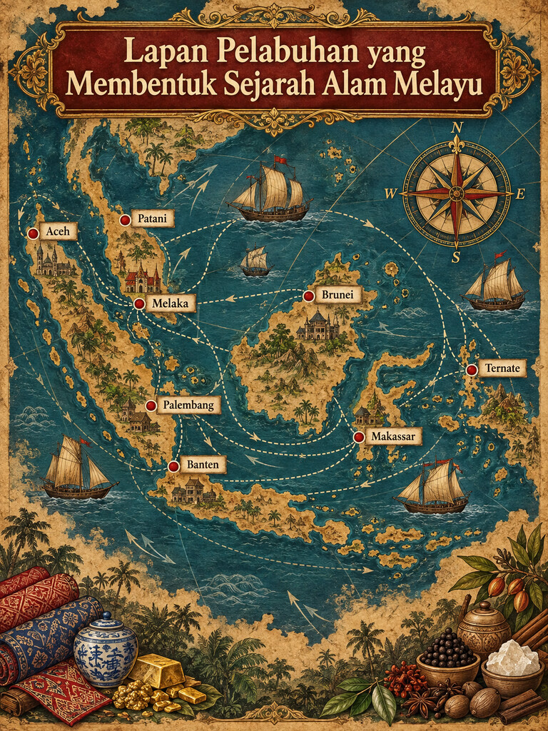 Lapan Pelabuhan yang Membentuk Sejarah Alam Melayu
