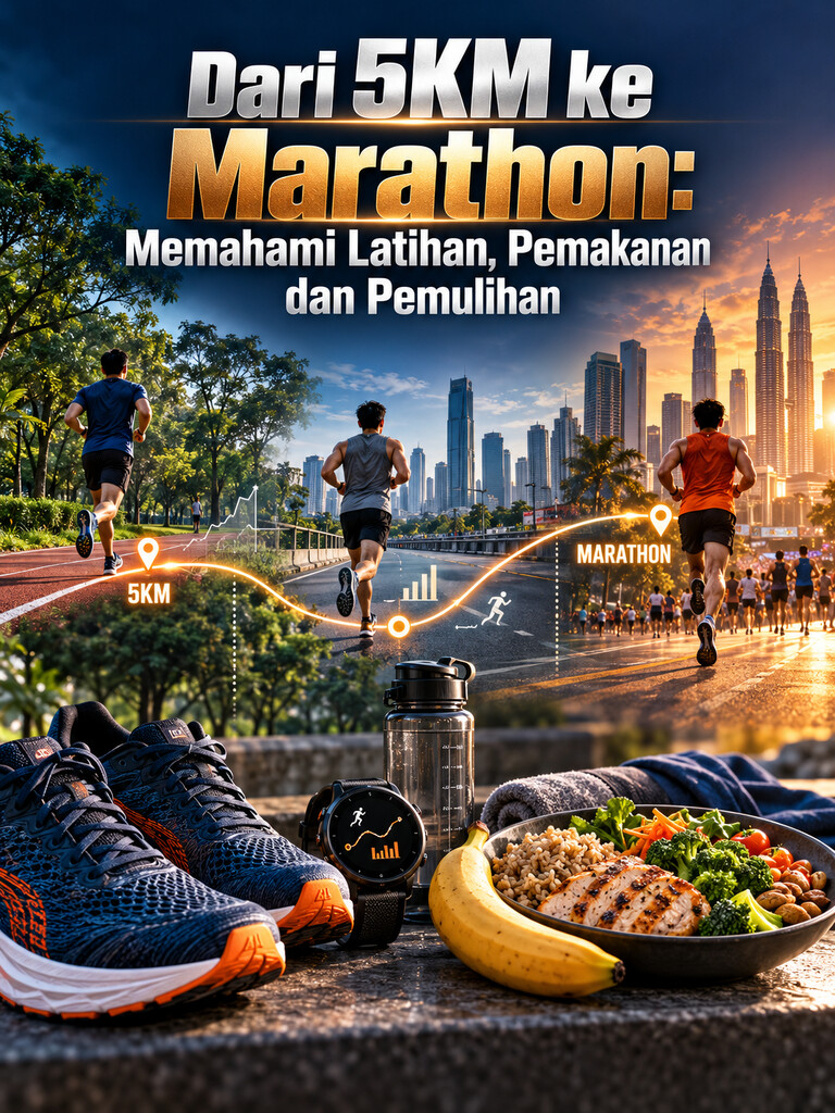 Dari 5KM ke Marathon: Memahami Latihan, Pemakanan dan Pemulihan