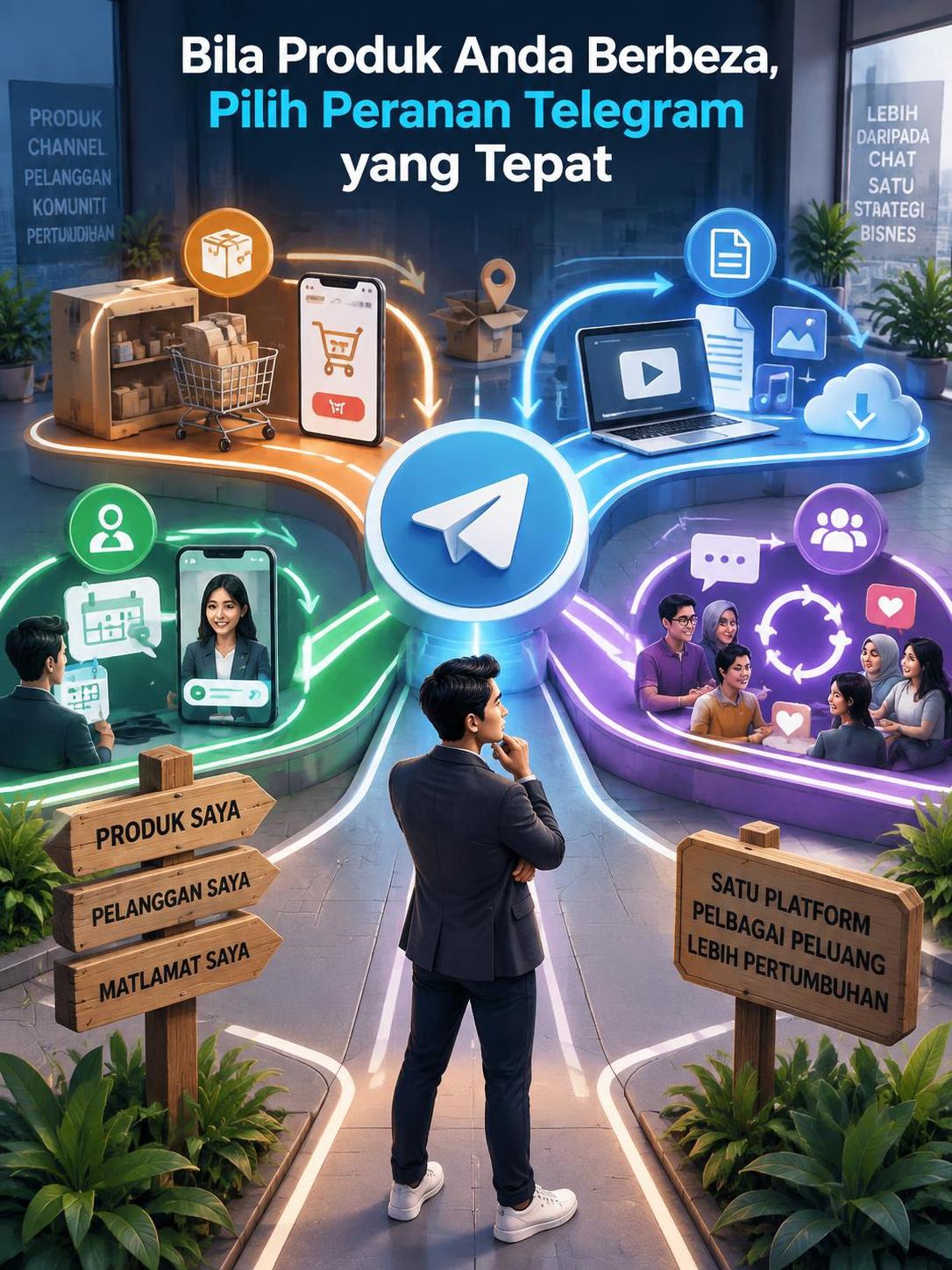 Bila Produk Anda Berbeza, Pilih Peranan Telegram yang Tepat