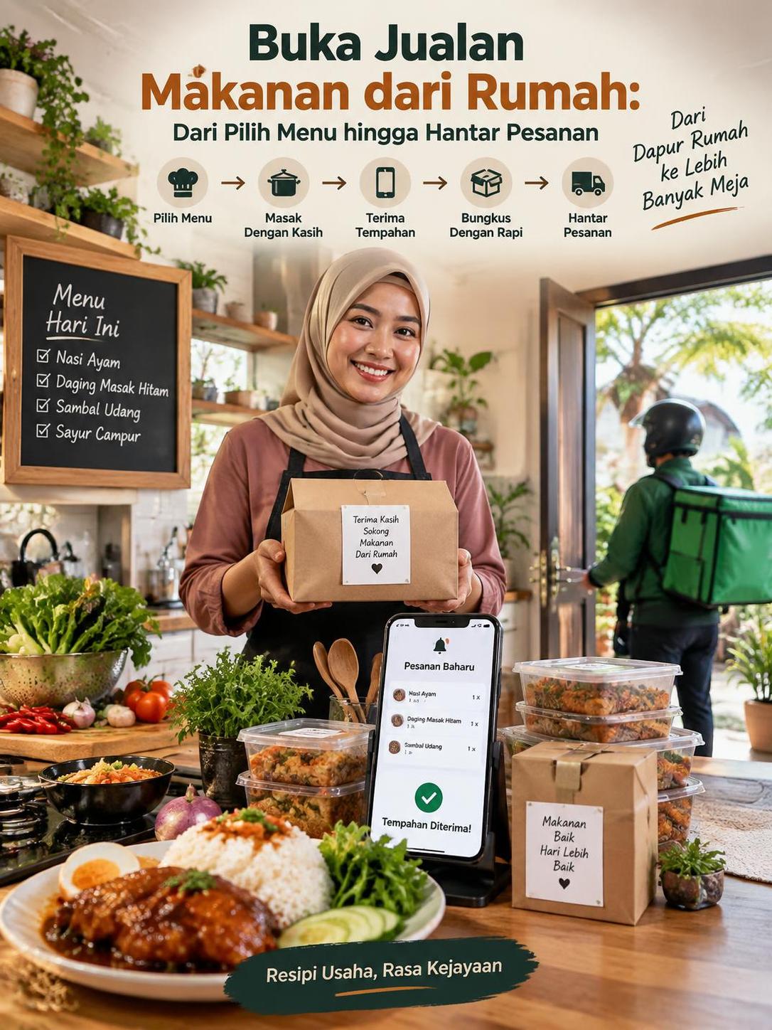 Buka Jualan Makanan dari Rumah: Dari Pilih Menu hingga Hantar Pesanan