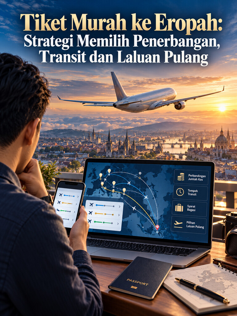 Tiket Murah ke Eropah: Strategi Memilih Penerbangan, Transit dan Laluan Pulang