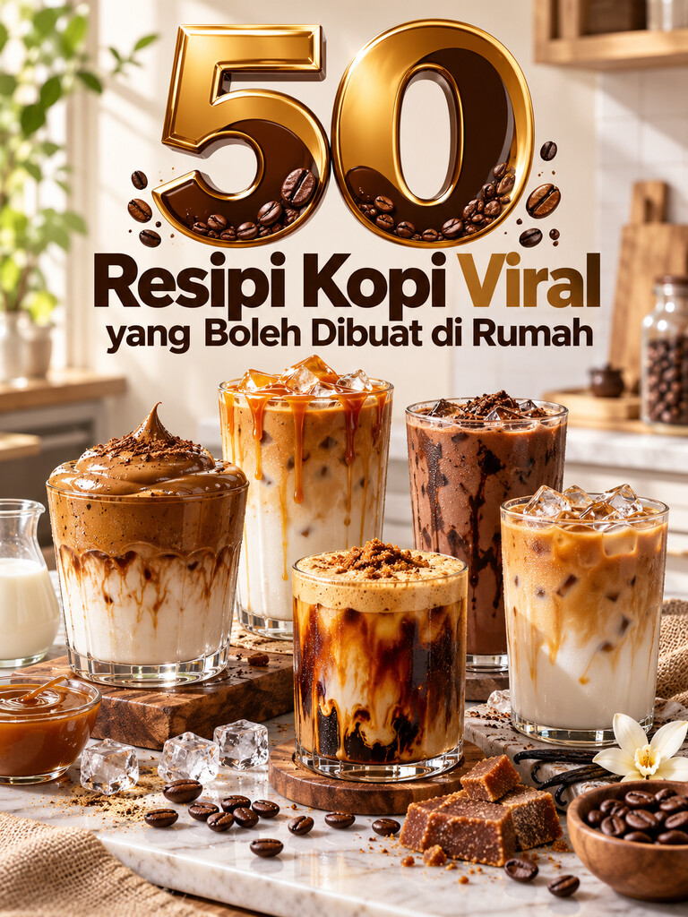 50 Resipi Kopi Viral yang Boleh Dibuat di Rumah