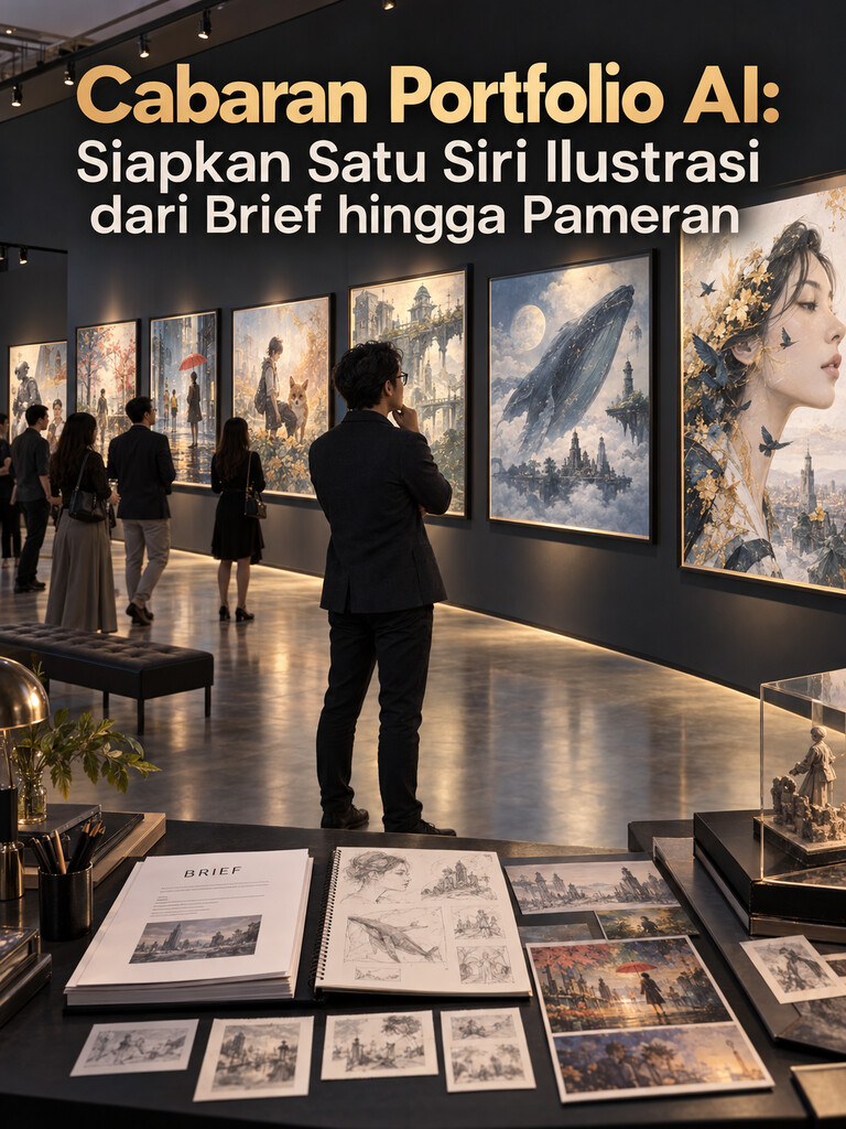 Cabaran Portfolio AI: Siapkan Satu Siri Ilustrasi dari Brief hingga Pameran