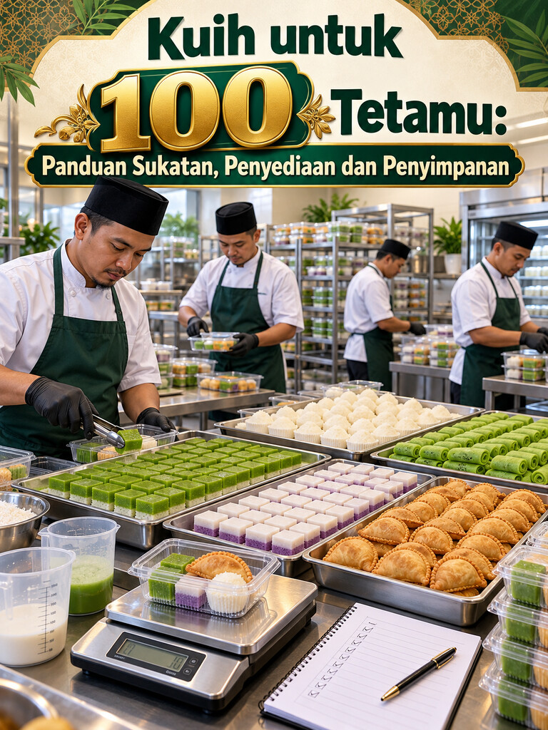 Kuih untuk 100 Tetamu: Panduan Sukatan, Penyediaan dan Penyimpanan