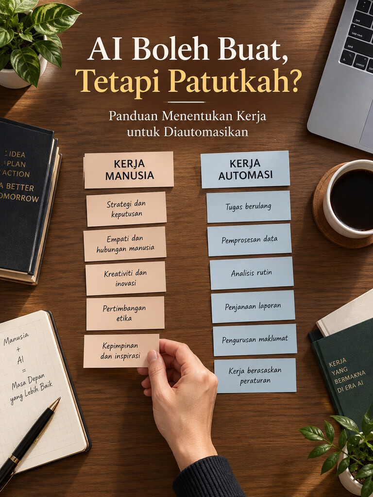 AI Boleh Buat, Tetapi Patutkah? Panduan Menentukan Kerja untuk Diautomasikan