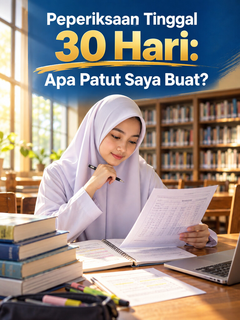 Peperiksaan Tinggal 30 Hari: Apa Patut Saya Buat?