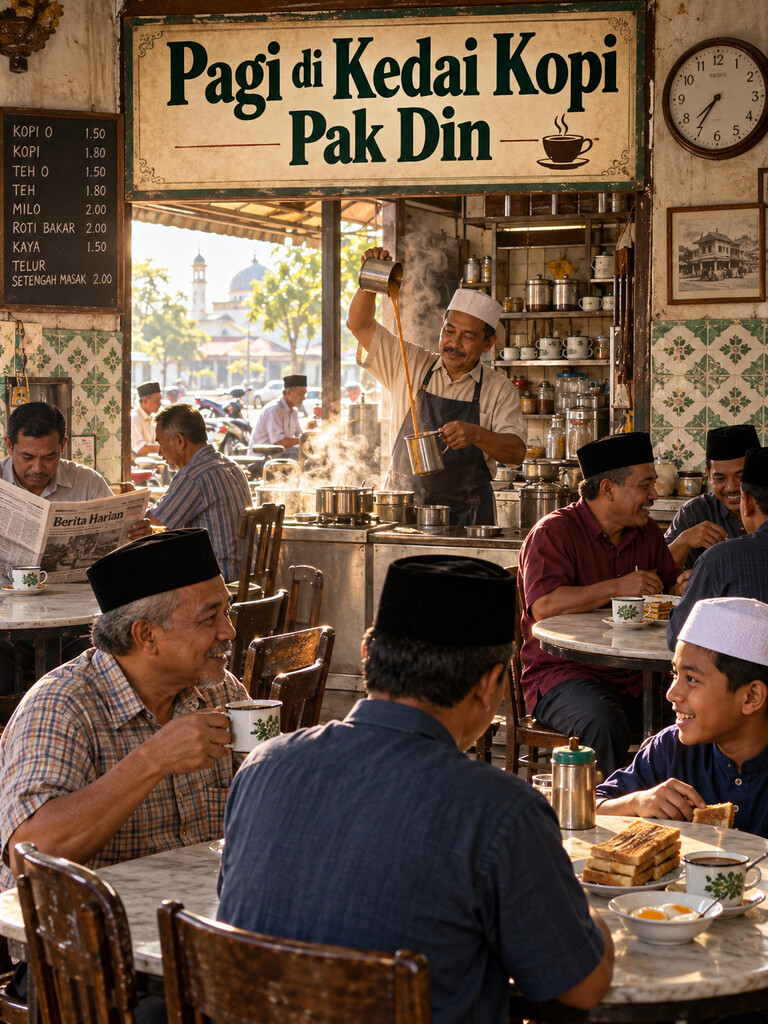 Pagi di Kedai Kopi Pak Din