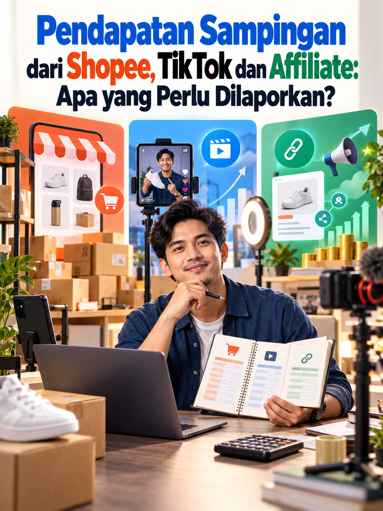 Pendapatan Sampingan dari Shopee, TikTok dan Affiliate: Apa yang Perlu Dilaporkan?
