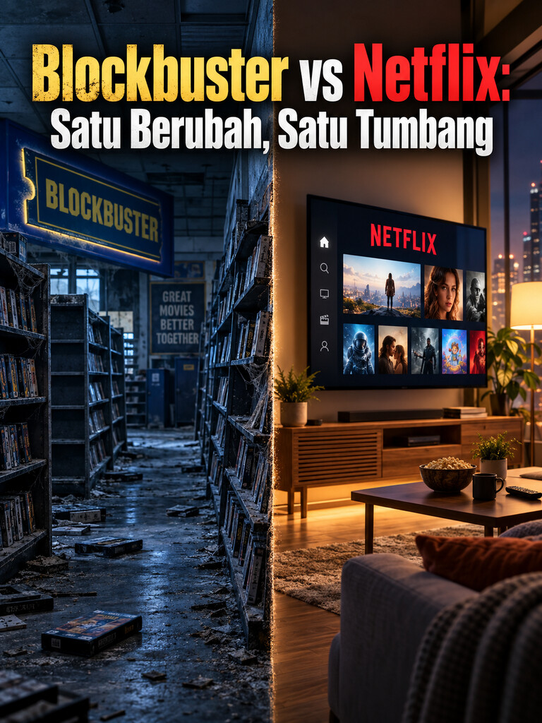 Blockbuster vs Netflix: Satu Berubah, Satu Tumbang