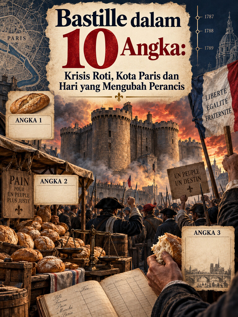 Bastille dalam 10 Angka: Krisis Roti, Kota Paris dan Hari yang Mengubah Perancis