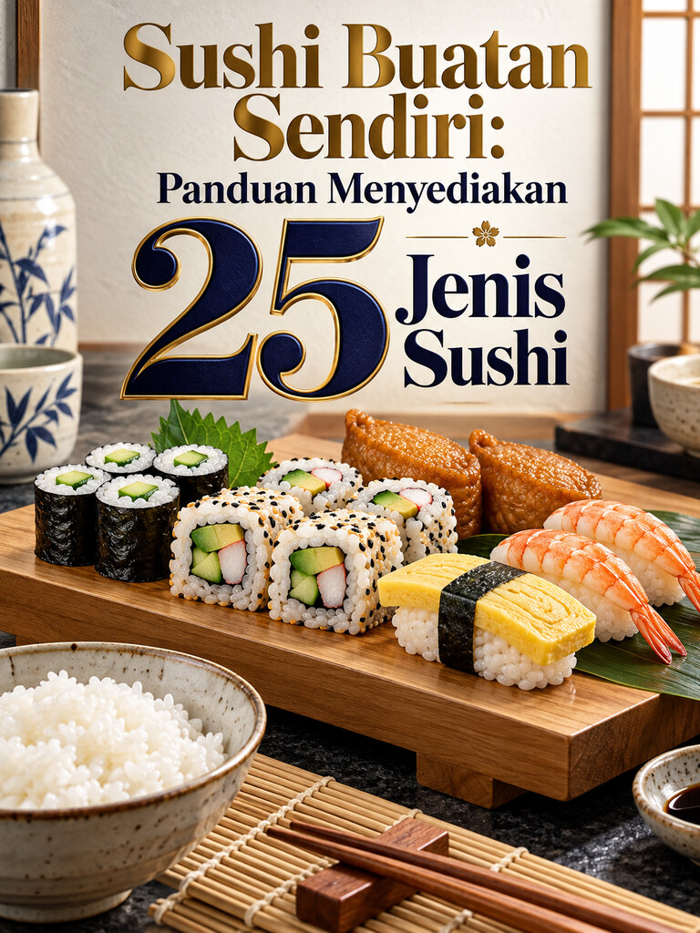 Sushi Buatan Sendiri: Panduan Menyediakan 25 Jenis Sushi