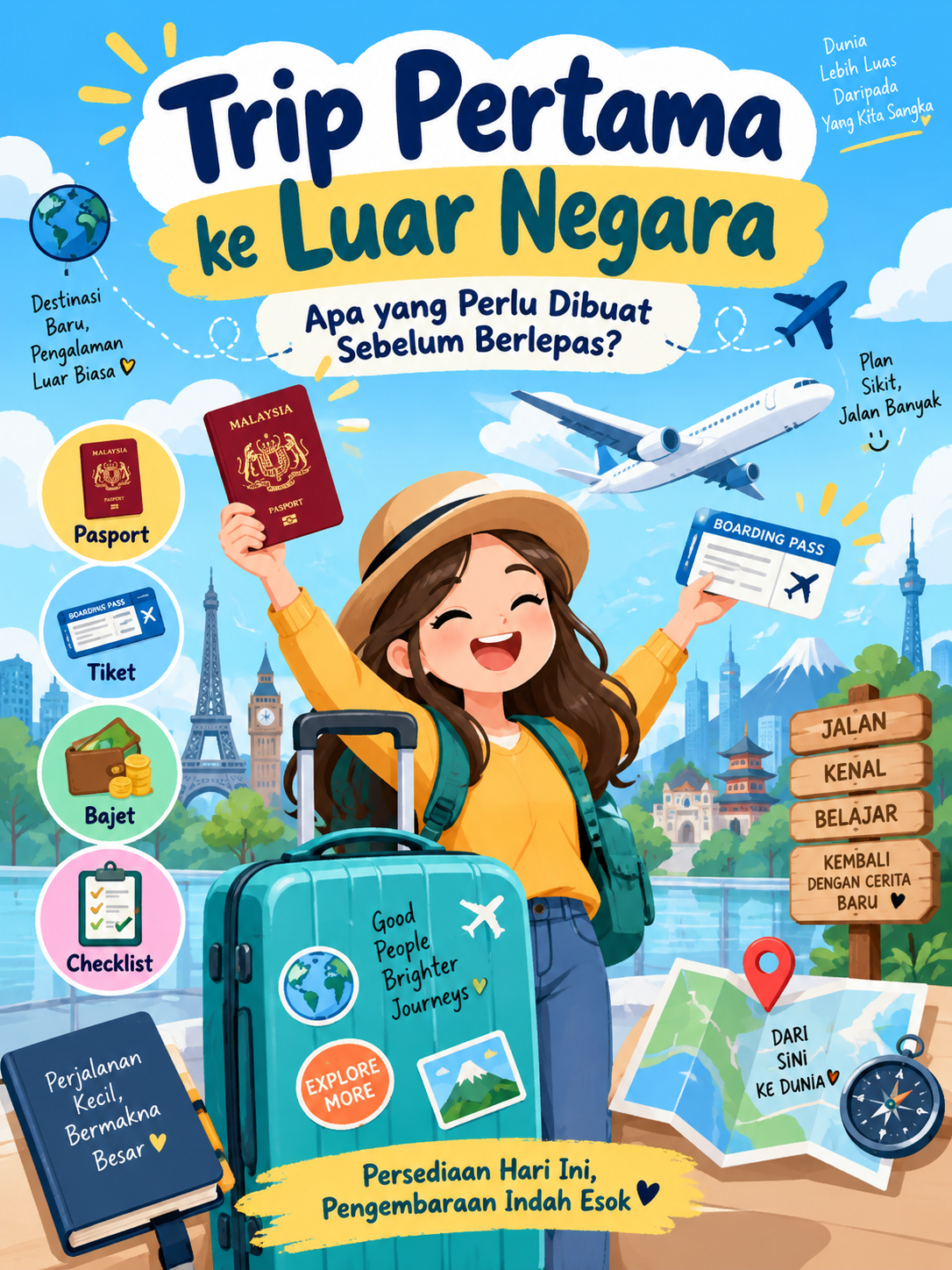 Trip Pertama ke Luar Negara: Apa yang Perlu Dibuat Sebelum Berlepas?