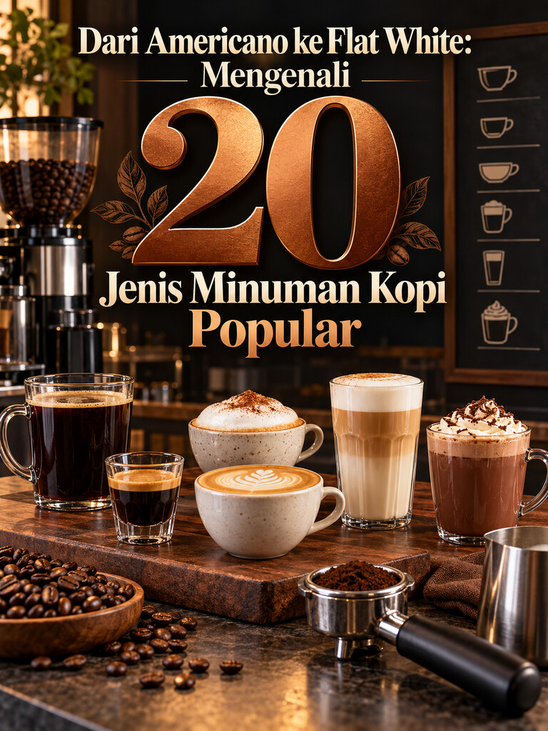Dari Americano ke Flat White: Mengenali 20 Jenis Minuman Kopi Popular