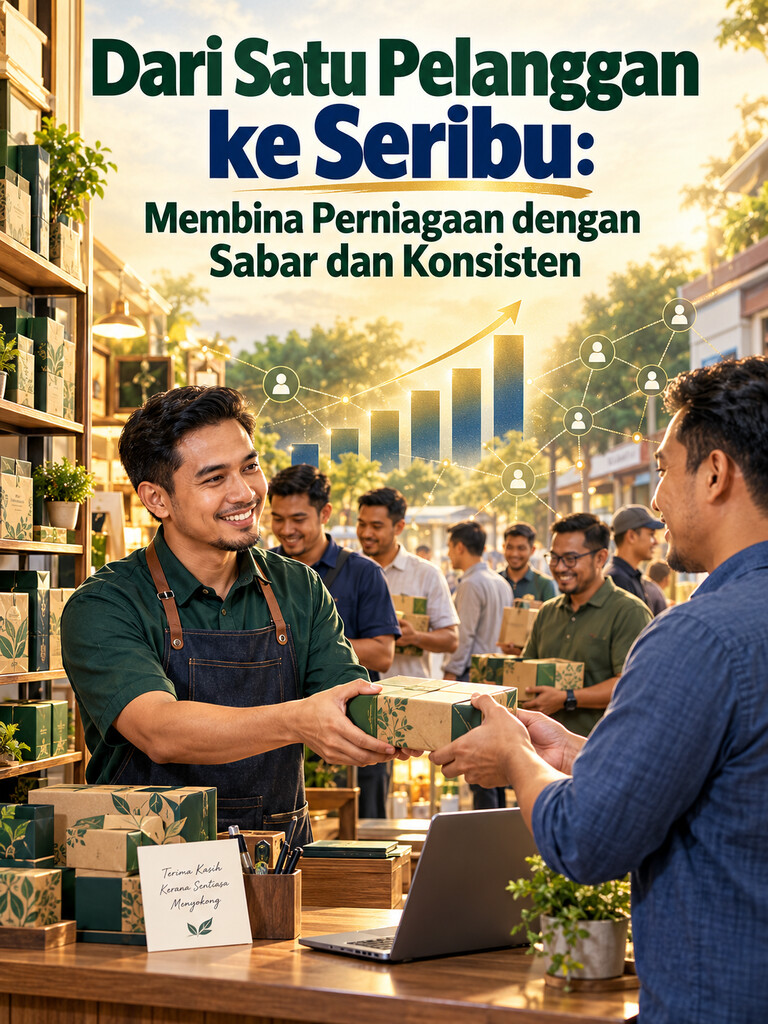 Dari Satu Pelanggan ke Seribu: Membina Perniagaan dengan Sabar dan Konsisten