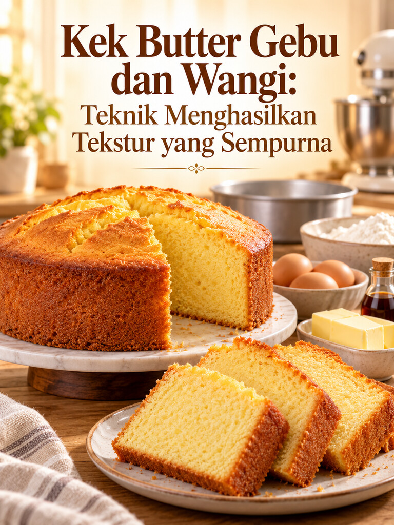 Kek Butter Gebu dan Wangi: Teknik Menghasilkan Tekstur yang Sempurna