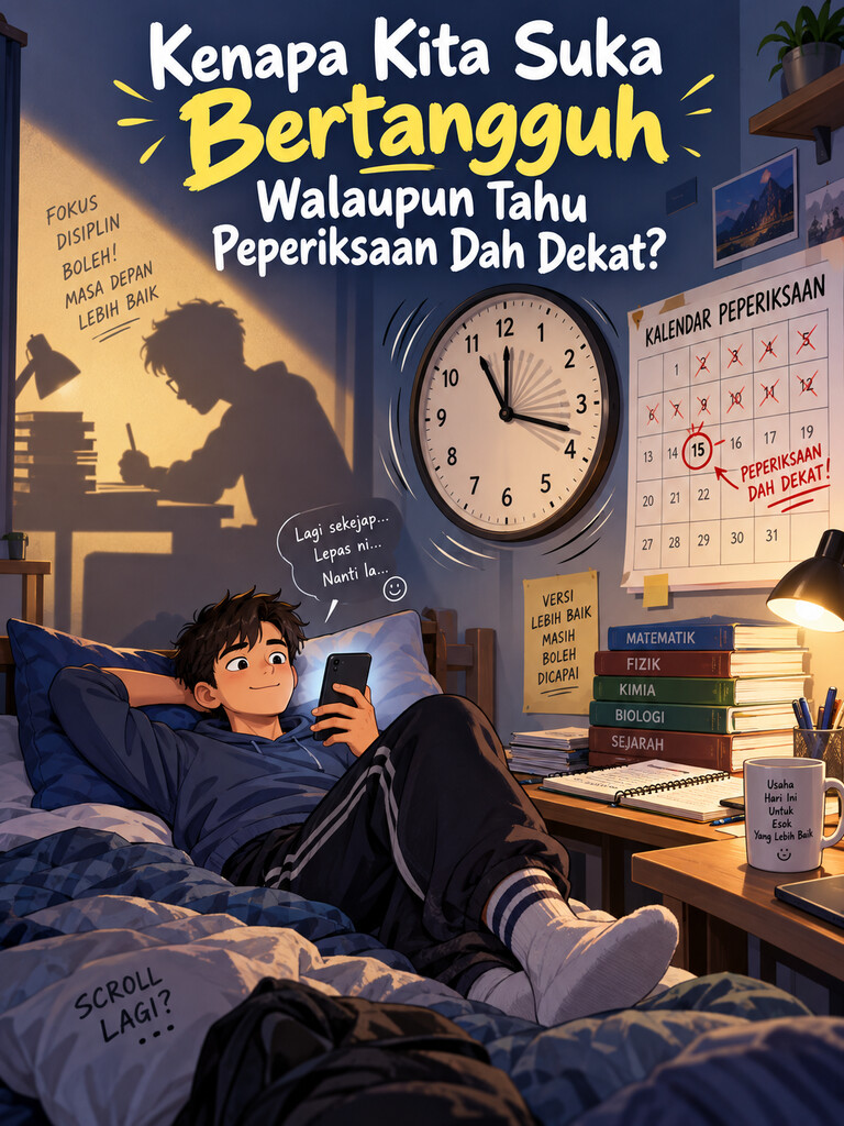 Kenapa Kita Suka Bertangguh Walaupun Tahu Peperiksaan Dah Dekat?