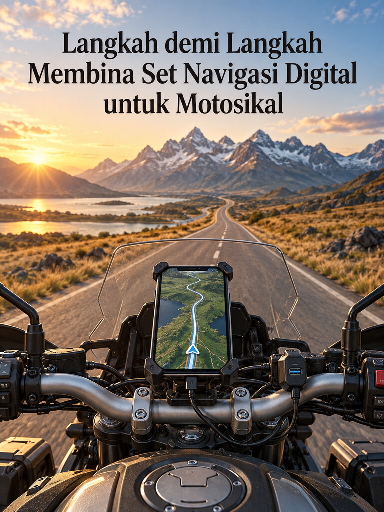 Langkah demi Langkah Membina Set Navigasi Digital untuk Motosikal