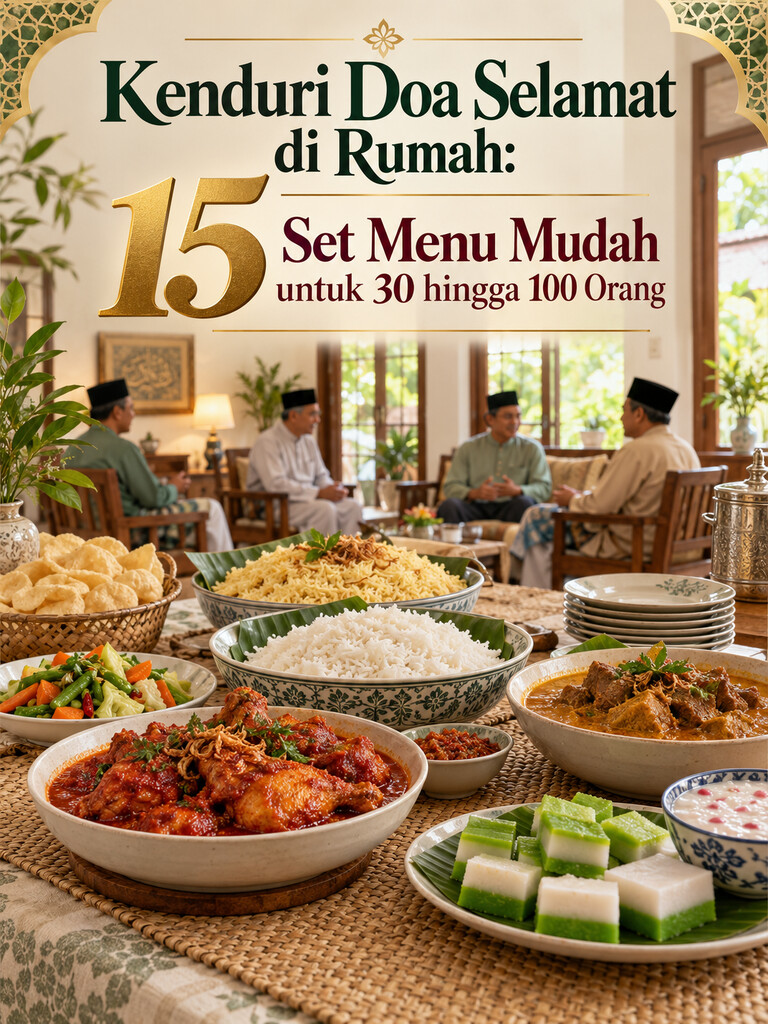 Kenduri Doa Selamat di Rumah: 15 Set Menu Mudah untuk 30 hingga 100 Orang