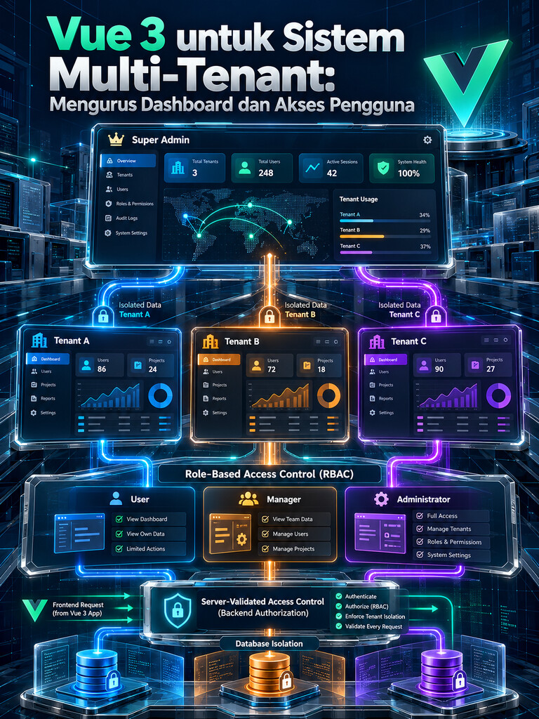 Vue 3 untuk Sistem Multi-Tenant: Mengurus Dashboard dan Akses Pengguna